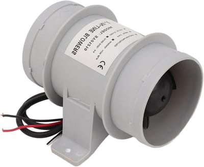 12V Inline Blower voor Boot en Yacht, 3 Inch Bilge Ventilator, Marine Luchtblazer voor Efficiënte Ventilatie
