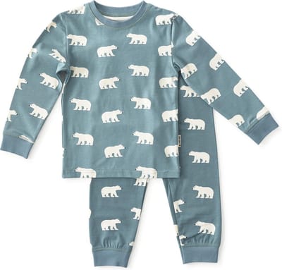 Little Label Pyjama Jongens - Maat 146-152 - Blauw, Wit - Zachte BIO Katoen