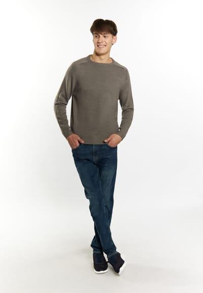 Mo Jumper Heren licht grijs melange