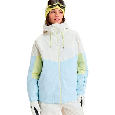 Roxy Cross Contour Jas Beige,Blauw M Vrouw