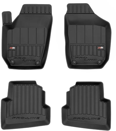 Frogum No.77 - Automatmatten - Geschikt voor Skoda Fabia II 2007-2014 - 3D Pasvorm - Hoge Rand 6cm - TPE Rubber