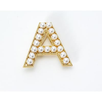 Engelse letters parelbroche goudkleurig vest reversspeld corsage broches voor dames kleding accessoires sieraden