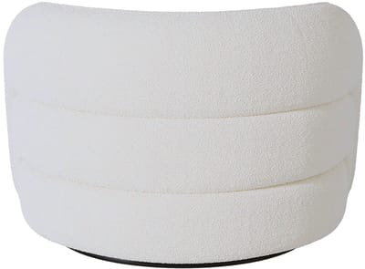 Vente-unique Driezits bank en fauteuil in witte boucléstof LAPIOTA van Maison Céphy
