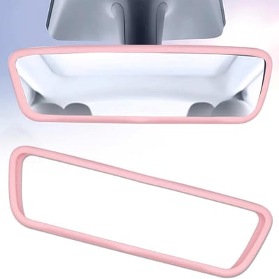 Dailygoods- Achteruitkijkspiegel Cover - Roze Siliconen - Antislip - Slijtvast - Effectieve Bescherming - Flexibel Materiaal - Spiegelcover