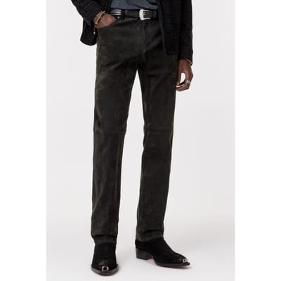 John Varvatos Eton Leather Pants - Regular Fit Leather Black Maat: W31 | Broeken Outlet | Heren | Zwart