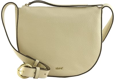 abro Schoudertas Leather Adria Lulu Crossbody Bag Beige Crème