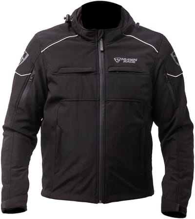 MUGENRACE Srippy Zwart Grijze Waterdichte Softshell Jas - Jas