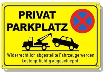 Privacy Parkeerplaats Verboden Bord - Reflecterend Aluminium 30 x 20 cm
