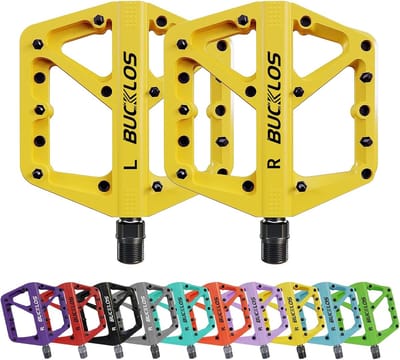 SnelShoppen - MTB Pedalen Plat Mountainbike Pedalen Large Platform Nylon Anti-slip Pedalen voor Volwassenen Fietsen Gravel Bike/Hybrid 9/16 Inch