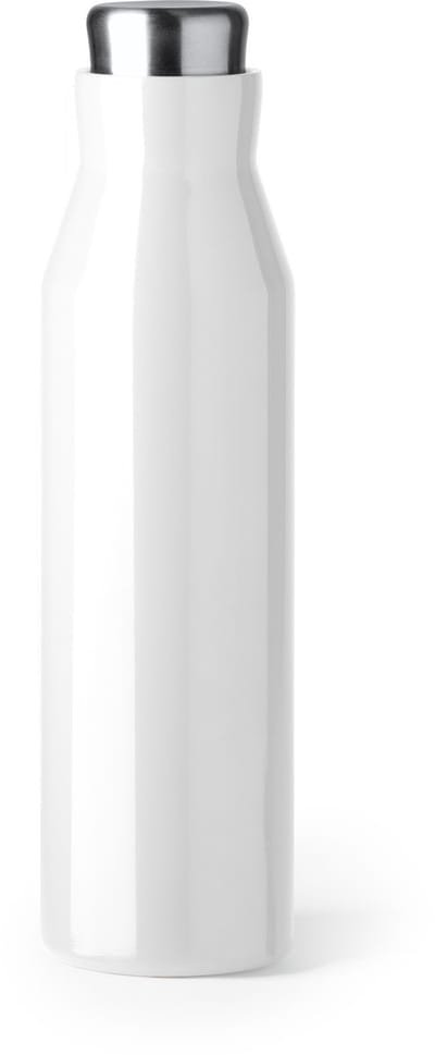 2 stuks RVS Dubbelwandige RVS Thermosflessen. 600 ml kleur Wit Torke 4139 Geschikt voor sublimatie