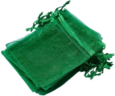 Prigta - Organza Zakjes Groen 7 x 9 cm - 50 stuks - Kleine Cadeauzakjes - Herbruikbaar - Voor Kerst, Sieraden & Bedankjes