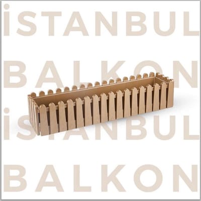Bloembak Istanbul 9L goud vensterbank & balkon 55x20 met waterdrainage