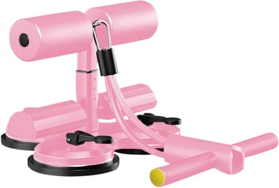 Buikspier Hulpstang - Buiktrainer Fitnessapparaat - Thuis Trainen - Verstelbaar Ontwerp - 325 kg Draagkracht - Roze