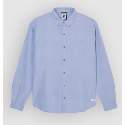 Element Button Down Oxford Regular Fit Overhemd Met Lange Mouwen Blauw L Man