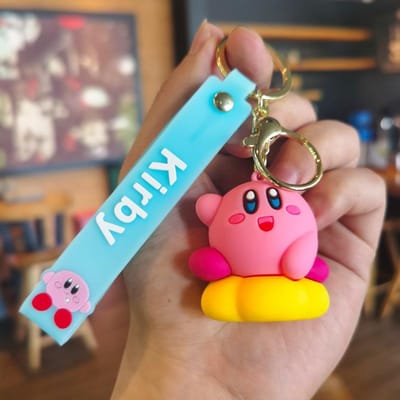Cartoon Roze Kirby Poppetje Schattig Meisjesachtig Hart Rugzak Sleutelhanger Koppel Rugzak Sleutelhanger Schattige Gepersonaliseerde Cadeaus Y2k Mode blue