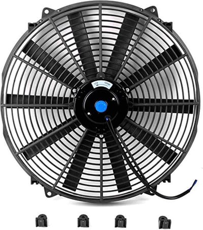 SK-Import Koelvin Zwart - 400mm - 1250 CMF - 2100RPM - 12V - 80W- 7AMPS