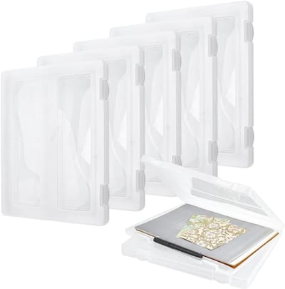 Set van 6 A4 Documentdozen - Draagbare en Transparante Opbergdozen voor Documenten, Organiseren en Opslaan van Papieren, 23.5x31.2cm