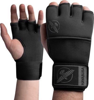 Hayabusa Deluxe Quick Wraps – Zwart | Slip‑On & Hybride Padding - S