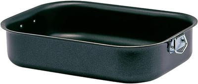 Koekenpan met deksel - Braadpan Rotisserie - Koken en braden - Nikkelvrij anti-aanbaklaag - 30x22 cm - Multicolor