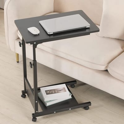 Verstelbare bijzettafel in industriële stijl - ideaal als bankpunt, salontafel of bedtafel