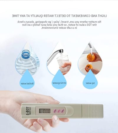 Waterkwaliteitsmeter voor TDS-testen van drinkwater, zwembaden, aquaria en hydroponics - Geel (Wit)