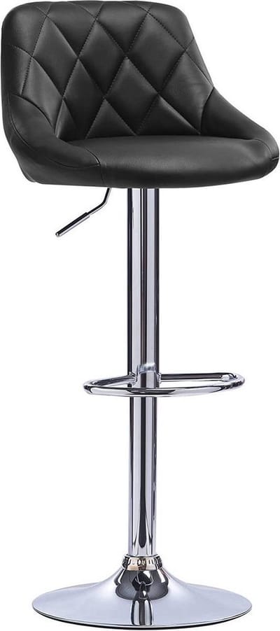 Barkrukken Set Zwart - Verstelbaar, Velvet en Ergonomisch - Voor Eetkamer, Keuken en Woonkamer