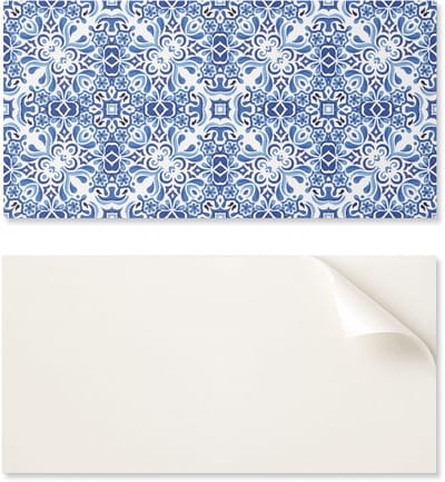 Zelfklevende decoratie met afbeeldingen voor kantoor of studeerkamer, 100x50 cm, klassiek bloemenpatroon.
