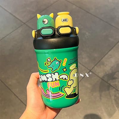 Thermosbeker Dubbel Drinken Roestvrij Staal Dubbel Drinkbeker Hoog Uiterlijk Niveau Grote Capaciteit Waterbeker Studenten 550ml
