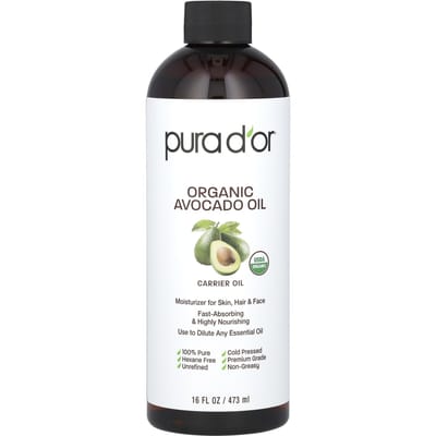 Pura D'or, Biologische Avocado Olie, 16 fl oz (473 ml) white
