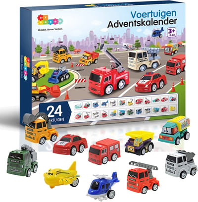 24 Auto Verrassingen - Auto's Speelgoed Kinderen - Cadeau Jongens - Vanaf 4 Jaar - 5 jaar, 6 jaar, 7 jaar, 8 jaar, 9 jaar, 10 jaar - cadeautjes - Adventskalender 2026 Kind