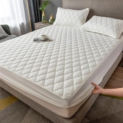 150/180 /200cm Housse de lit imperméable Matelassée texturée Protège-matelas Housse de matelas imperméable Housse de matelas anti-acariens 1 pièce 1800x2000x300mm 1pc
