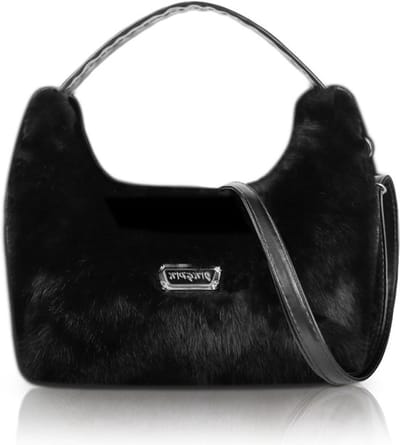 Trendy pluche schoudertas voor dames, veelzijdige handtas met rits, crossbody tas met afneembare schouderriem voor reizen en dagelijks gebruik