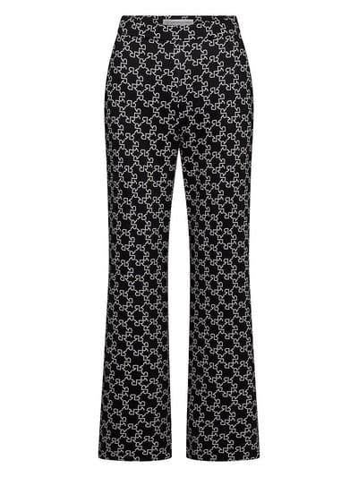 Enkellange Wide Fit jersey broek Van Raffaello Rossi zwart