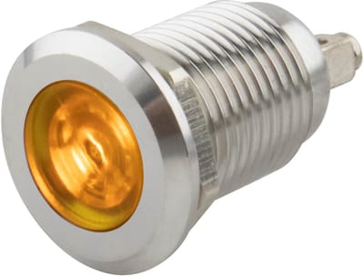 Led indicator | ø 12 mm. | 6-24 Volt DC/AC | Gele uitvoering