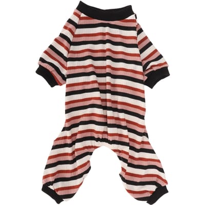 Pyjama pour Chien Rayé Classique Léger Chaud Confortable Extensible Combinaison Vêtements pour Chien pour Printemps S S(for 2-4kg) brown