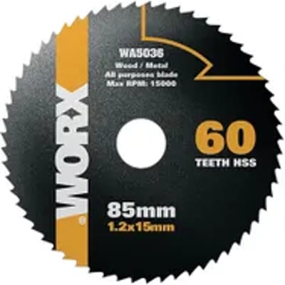 Worx Cirkelzaagblad Universeel Wa5036 - 85mm - 60t - Hss