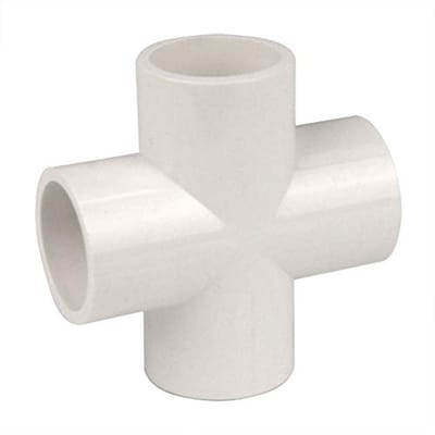 Kruis 4 Manier PVC Fitting voor Tuinbouw en Meubels - Heavy Duty Connectors