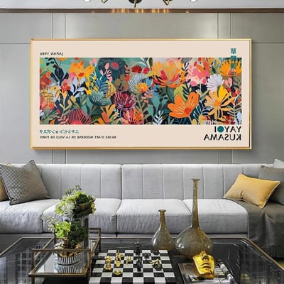 Abstract Canvas Kunst - Muurdecoratie Poster - Woonkamer Verfraaien - Moderne Kunststijl - 60 x 120 cm - Frameloos