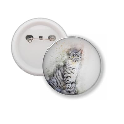 Button Met Speld - Kat