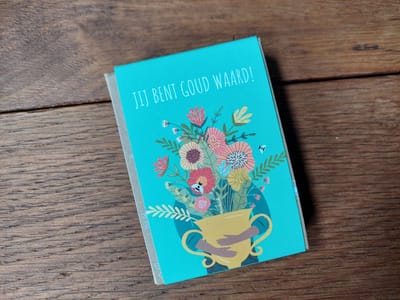 Floz Design zaadbommetjes brievenbuscadeau - je bent goud waard - origineel klein cadeautje of bedankje - biologische zadenmix