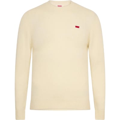 Levis Heren Batwing Logo Crew Hals Trui (Crème)