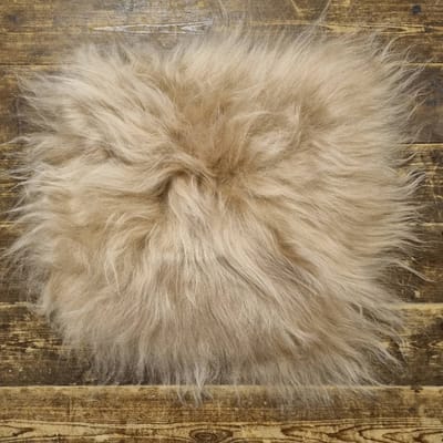 WOOOL Schapenvacht Chairpad - IJslands Beige (38x38cm) VIERKANT - Stoelkussen - 100% Echt - Eenzijdig