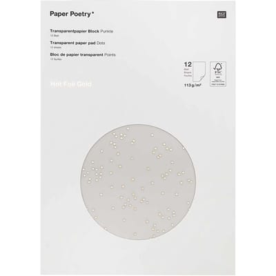 transparant papier "Stippen" - Goud