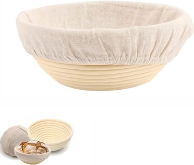 Rijsmand Brood - Banneton Mand - Zuurdesem Bakken - Natuurlijk Rotanriet - 25 cm - Natuurlijk