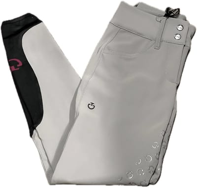 Cavalleria Toscana Dames American Full Grip Classic Hoge Taille Rijbroek XL Greige