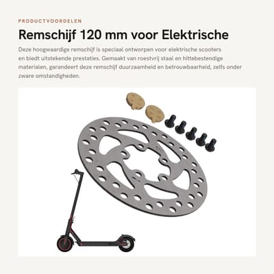 Dailygoods - Remschijf 120 mm voor Elektrische Scooter