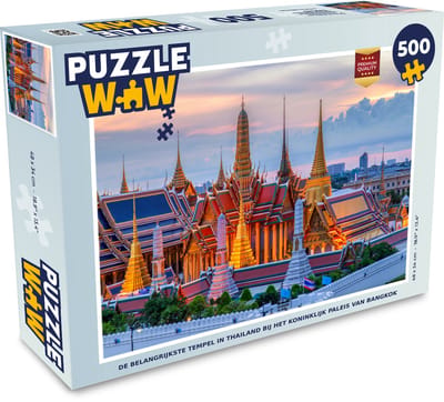 Puzzel Paleis - Thailand - Oranje - Legpuzzel - Puzzel 500 stukjes