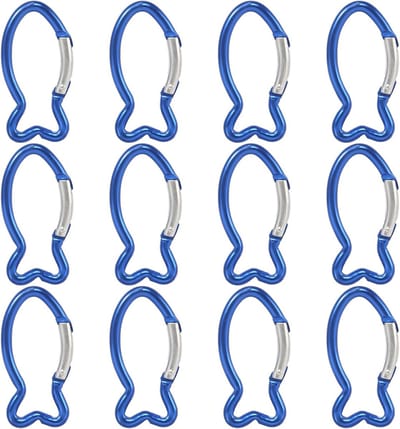 Robuuste Carabiners, 12 Stuks Aluminium Haakjes voor Klimmen, Snelle Bevestiging, Ideaal voor Buitenactiviteiten en Wandelen