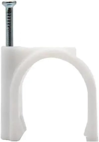 Kabelclips - Spijkerclips - Kabelbeheer - Stevig PE-kunststof - 100 stuks - Wit