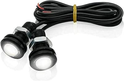 Eagle Eye Lampen - Dagrijverlichting Achterlicht - Auto Motorfiets - Waterdicht Aluminium Ontwerp - 18mm Diameter - Wit